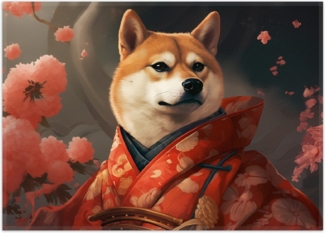 Wallario Teppich Samurai Shiba, rechteckig, rutschfest