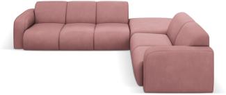 Micadoni Boucle Ecksofa Molino 6-Sitzer Rechts Strukturierter Stoff Rosa