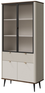 Compleo Standvitrine mit Lamellen LILIA, Elegant design, Breite: 90 cm