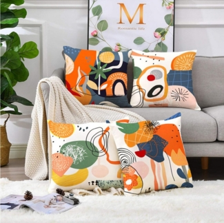 BYSURE Kissenbezüge, (4 Stück), Dekorative Kissenbezüge- Sofakissen