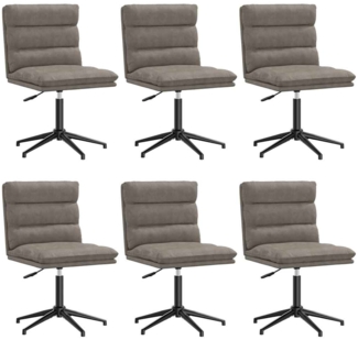 vidaXL Esszimmerstühle 6 Stk. Grau Kunstleder 3315710