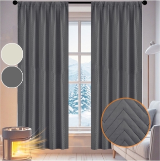 Sunicol Gardine 100% Blickdicht Wärmeisolierend Dicke Winter Wärme Vorhang (1 St), Kälteschutz Gardinen Thermo-Vorhänge Wohnzimmer Schlafzimmer