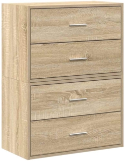 vidaXL Schränke mit 2 Schubladen 2 Stk. Sonoma-Eiche 60x31x40 cm 858826