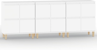 vidaXL Sideboards 3 Stk. Weiß 60x35x70 cm Holzwerkstoff 3185767
