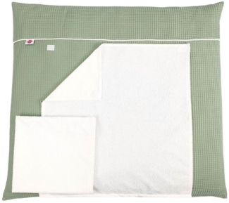 Babymajawelt Wickelauflage Stoff Wickelauflage Waffel Super Soft 70x75 cm, 3 Teile Unifarben (3 Teile, 3-tlg, Wickeltischauflage + 2 Frotteebezüge), Plastikfrei, Waschbar, Weich, Allergiker geeignet, Made in EU