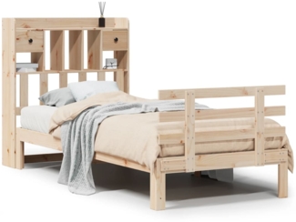 vidaXL Massivholzbett mit Regal ohne Matratze 100x200 cm Kiefer 3322792