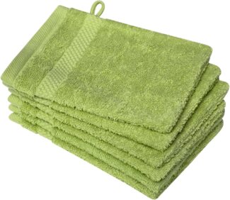 Dyckhoff Waschhandschuh Planet, (Set, 6-St), 450 g/m², aus reiner Baumwolle, trocknergeeignet