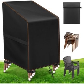 Gartenstuhl Abdeckung 420D Oxford-Stoff Wasserdicht Winterfest 65x65x120cm