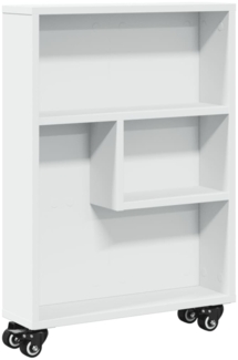 vidaXL Aufbewahrungswagen Schmal Weiß 48x13x68 cm Holzwerkstoff 855223