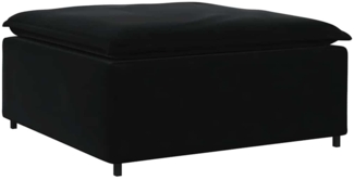 vidaXL Modulares Sofa Fußhocker-Modul Schwarz 100x100x48 cm 4104494