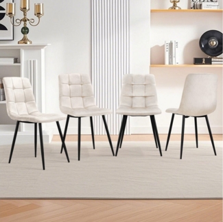 HOMELUX 4-Fußstuhl Esszimmerstühle Küchenstuhl 4er Set Essstühle mit Rückenlehne (Set, 4 St), Kann für private oder gewerbliche Zwecke genutzt werden, bis 110 kg