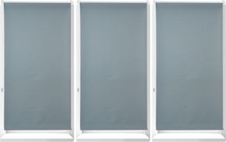 3 x Verdunkelungsrollo grau 80x210 cm 10023068