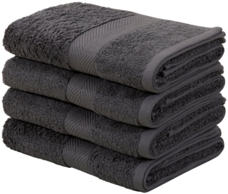 my home Handtücher Eva, 4 Handtücher 50x100, Premium-Qualität 550g/m², Walkfrottee (4-St), flauschig, Handtuchset aus 100 % Baumwolle, 5 Jahre Garantie