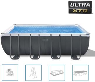 Intex 'Frame Pool Set Ultra Quadra XTR', 549 x 274 x 132 cm, rechteckig, grau