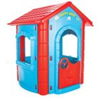 Pilsan Kinderspielhaus 06098 Happy Gartenhaus 104 x 112 x 131 cm, Fenster, Tür blau