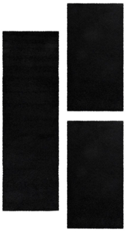 Carpettex Hochflor-Bettumrandung Geometrisch Design, Höhe 30 mm, (Bett-Set, 3-tlg, Bettvorlage), Schlafzimmer Teppich Bettumrandung Läufer Set 3 teilig