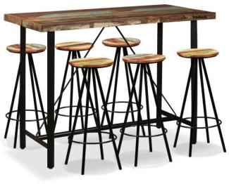 vidaXL 7-tlg. Bar-Set Altholz Massiv 275146