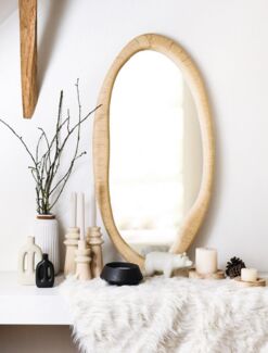 Atmosphera Créateur d'intérieur Wandspiegel Spiegel LAIA im Seilrahmen, 58 × 114 cm