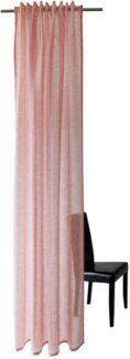 HOMING Schlaufenschal verdeckt Oskar 140x245 Vorhang Wohnzimmer transparent rose