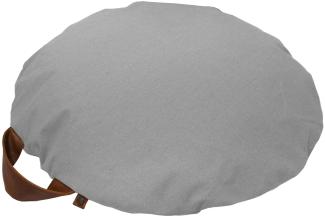 Overseas Kissen Play Rund, 100% Canvasgewebe in Smoke Grau, 70 cm