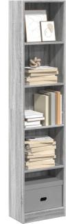 vidaXL Bücherregal Grau Sonoma 40x24x176 cm Holzwerkstoff 857797