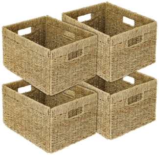 HMF Regalkorb Aufbewahrungskorb, Korb geflochten aus Seegras, passend für Billy, 35 x 25 x 20 cm
