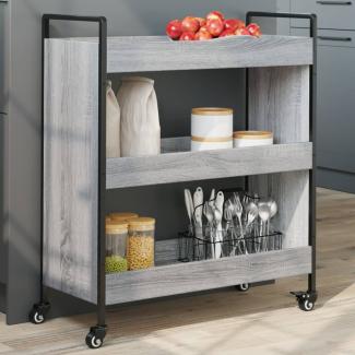 vidaXL Küchenwagen Grau Sonoma 70x30x82 cm Holzwerkstoff 842319