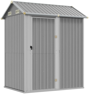vidaXL Gartenhaus Hellgrau 192x152,5x237 cm Verzinkter Stahl 364530