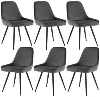 Flieks Esszimmerstuhl (Set, 6 St), 6er Set Polsterstühle Küchenstuhl Schalenstuhl Wohnzimmer