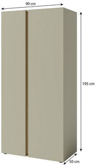 Beautysofa Kinderkleiderschrank LICO mit 2 Türen