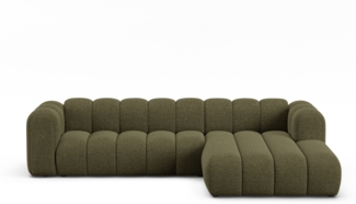 Micadoni Modulares Ecksofa Lupine 4-Sitzer Rechts Chenille Eden Grün