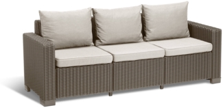 Dmora Outdoor-Sofa Melfort, Gartensofa, Terrassensofa, Sitzbank für draußen, 198x68 h72 cm, Taube