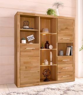 Home affaire Highboard Ribe, Breite 130 cm mit 2 Holztüren