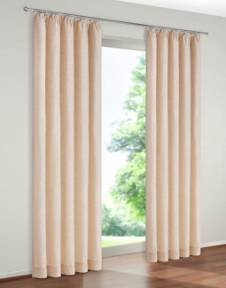 Wirth Vorhang Trondheim 234 g/m², Kräuselband (1 St), blickdicht, Chenille