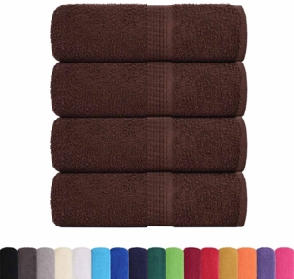 vidaXL Waschhandtücher 4-tlg. FROGN Braun 30x30 cm 100% Baumwolle 136753