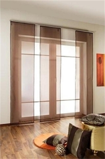 Flächenvorhang Voile nougat 245cm - Höhe (cm): 245, Farbe: Nougat