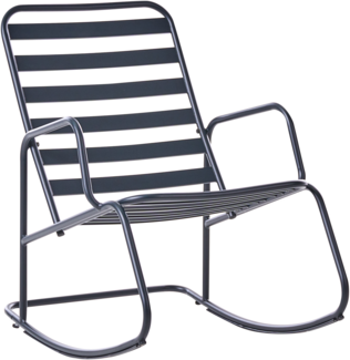 Garten-Schaukelstuhl TURI Metall Schwarz