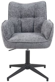 DUBI Möbel Polsterstuhl Mika-Daan, Federkern, 360° drehbar & höhenverstellbar im 2er-Set