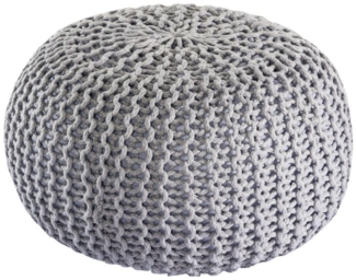 Amagohome Gartenlounge-Hocker PREMIUM Sitzhocker Pouf ø 45cm Strickpouf Indoor u. Outdoor - pflege