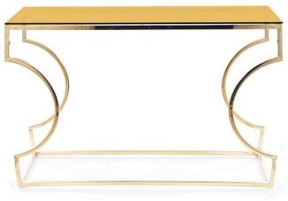 Konsolentisch Kenzo C Glastisch 120 x 40 x 78 cm Bernsteinfarben Gold