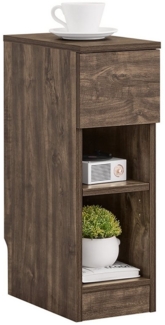 SoBuy Nachttisch FBT111, (1-St), Beistelltisch schmal, Nachtschrank Sofatisch, offenes Fach