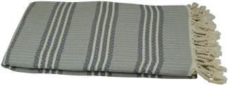 Hamamtuch Saunatuch grau naturbeige 95x175 cm "Mira"