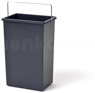 HAILO 1045639 Ersatzeimer 10 L mit Metallbügel grau für TRENTA-8 / Hailo TZ Swing 30.3/30 Abfallsorter / Eimer / Mülleimer / Abfalleimer / Einsatz