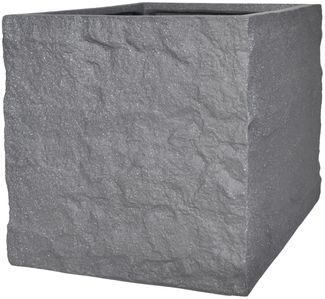 Pflanzgefäß The Rock Pflanzkasten Blumenkasten 45x42 cm Steinoptik Grau