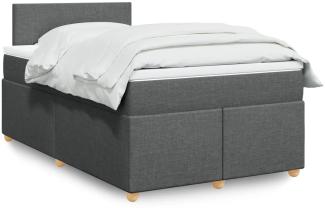 vidaXL Boxspringbett mit Matratze Dunkelgrau 120x190 cm Stoff 3288913