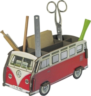 Werkhaus - Photo- Stiftebox Stiftehalter Stifteköcher VW Bus Bulli Rot WE2008