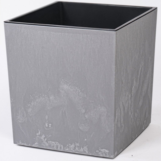 KONZEPT Pflanzkübel Blumenkübel mit Einsatz, XL 40 x 40 x 40 cm – UV-beständig & wetterfest, recyceltem Kunststoff, Beton-Optik für Garten, Balkon & Terrasse