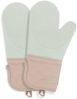 MODFU Topfhandschuhe 1 Paar Ofenhandschuhe Backhandschuhe Küchenhandschuhe Kochen & Backen, (Kontaktwärme bis zu 230°C Hitzebeständig Wasserdicht, 2-tlg, Hitzebestaendig Backofenhandschuhe Silikon Topflappen Handschuh), Baumwolle + Silikon-Beschichtung...