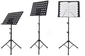 BAYLI Regal 50 - 165cm höhenverstellbarer Notenständer, Musikständer in Schwarz