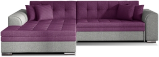 ELTAP 'Sorento', Ecksofa, Eckcouch, Lila, 78 x 194 x 296 cm, Links